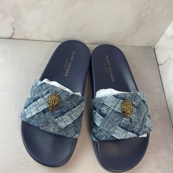 KURT GEIGER DENIM SLIDES 8.5 - Picture 3 of 12